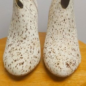 Lucky Brand Cow Fur Ankle Boots